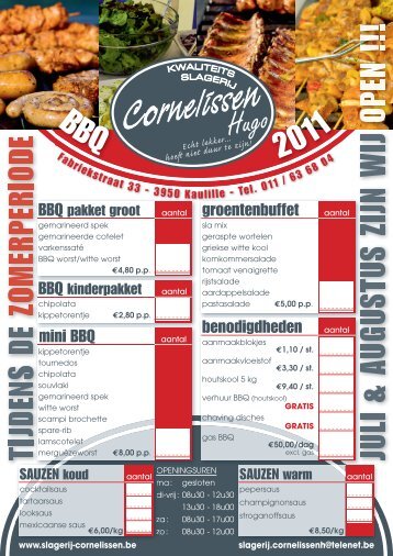 A4_Cornelissen BBQ.indd - Slagerij Cornelissen Hugo