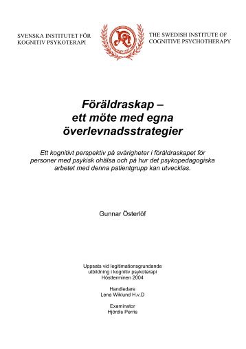 Ladda ned pdf här! - Kognitiv psykoterapi