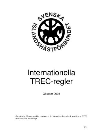 Internationella TREC regler (pdf) - Svenska Islandshästförbundet