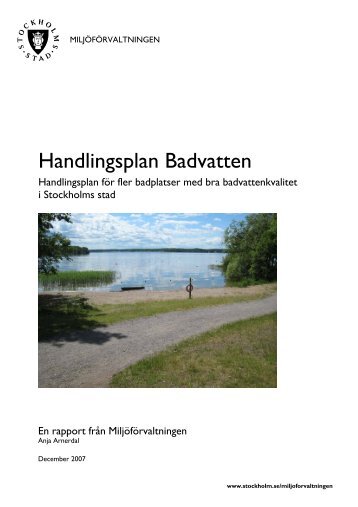 Handlingsplan Badvatten - Stockholms miljöbarometer