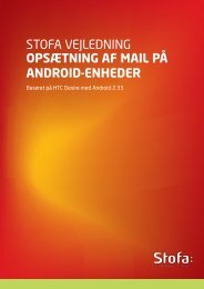 stofa vejledning opsætning af mail på android-enheder