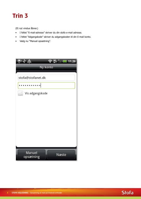 stofa vejledning opsætning af mail på android-enheder