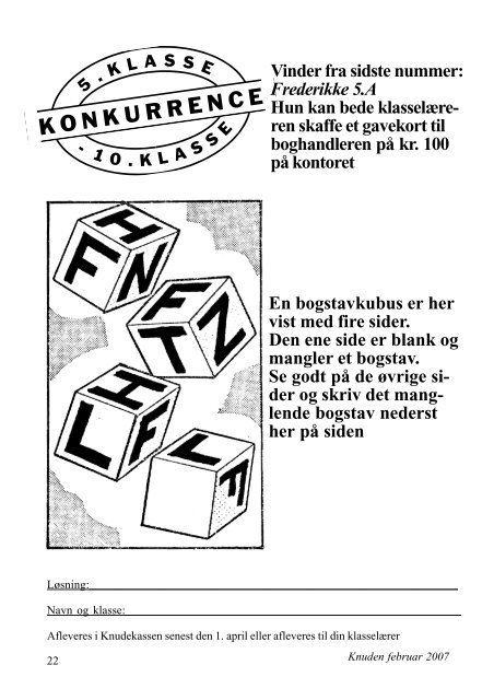 Knuden februar 2007 - Fredensborg Skole