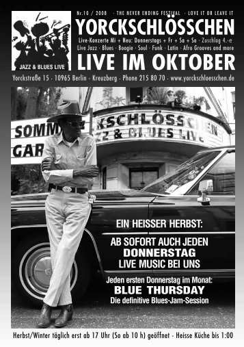 LIVE IM OKTOBER - Yorckschlösschen