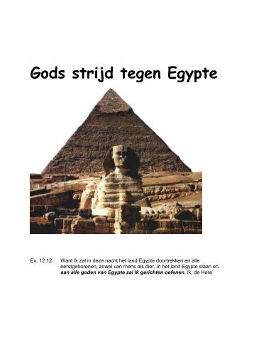 Gods strijd tegen Egypte - Theophillus.nl