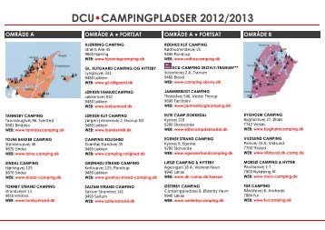 DCU•CAMPINGPLADSER 2012/2013