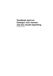 Handboek sport en bewegen voor mensen met een visuele beperking