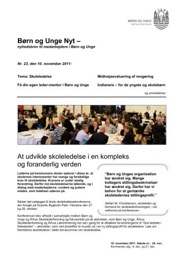 Børn og Unge Nyt nr. 23 - 2011 (pdf 2 MB) - Aarhus.dk