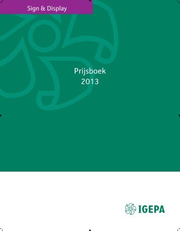 Prijsboek 2013 - Igepa Nederland BV