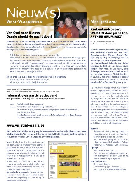 NIEUWSBRIEF - Oranje