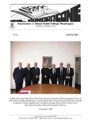 Edizione 11 - Giugno 2006 - Nobile Collegio Mondragone