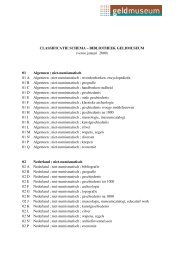 CLASSIFICATIE SCHEMA – BIBLIOTHEEK GELDMUSEUM (versie ...