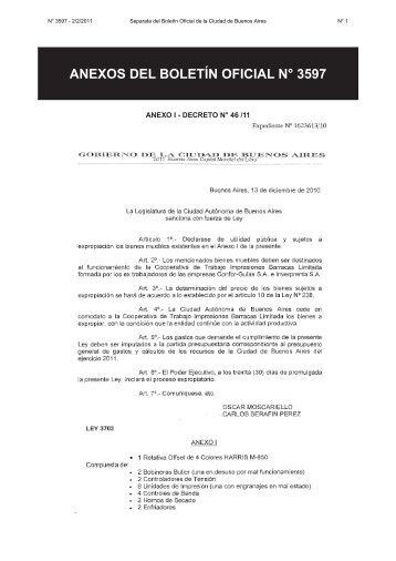 anexos del boletín oficial n° 3597 - Boletín Oficial del Gobierno de la ...