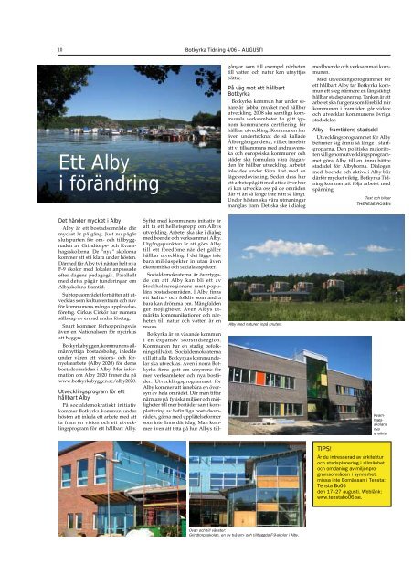 Länk till Botkyrka Tidning 3/2006 i pdf-format - Socialdemokraterna