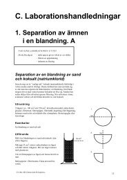 C. Laborationshandledningar 1. Separation av ämnen i en - Liber