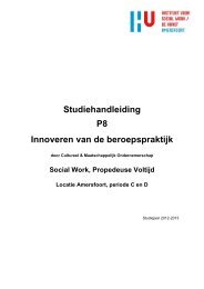 Studiehandleiding P8 Innoveren van de beroepspraktijk