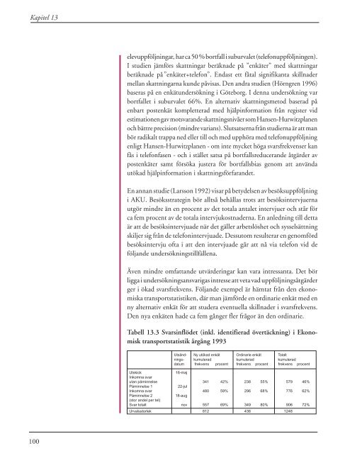 Minska bortfallet (pdf) - Statistiska centralbyrån