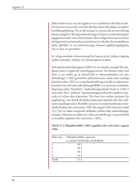 Minska bortfallet (pdf) - Statistiska centralbyrån