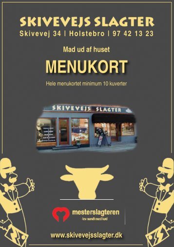 Menukort - Skivevejs Slagter