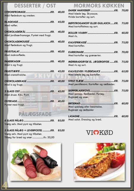 Menukort - Skivevejs Slagter