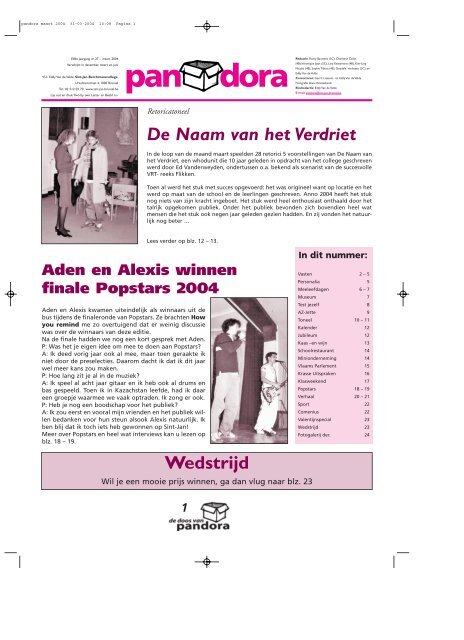 De Naam Van Het Verdriet Wedstrijd Sint Jan Berchmanscollege