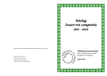 Uitslag Zwart-wit competitie wit competitie wit competitie 2o11 - 2012