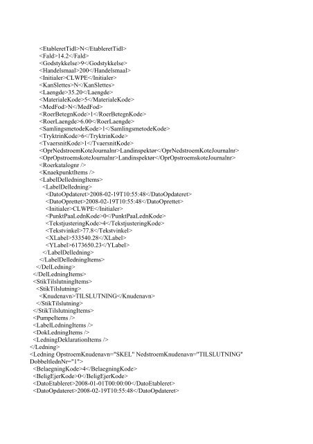 DanDas xml-filer for levering af landinspektør ... - Vejle Spildevand