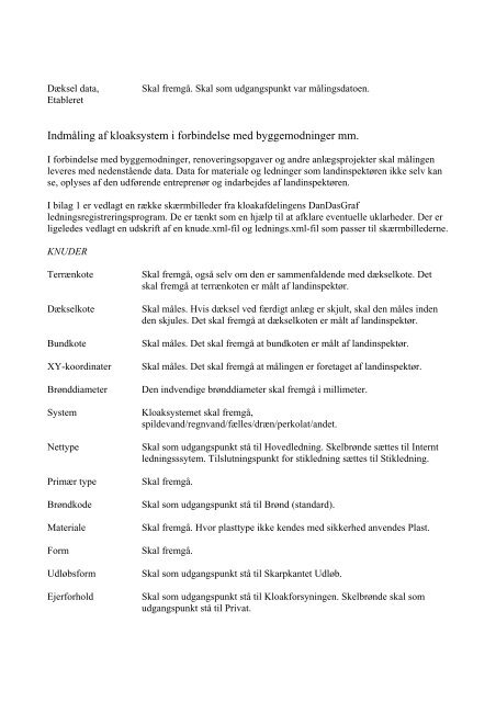 DanDas xml-filer for levering af landinspektør ... - Vejle Spildevand