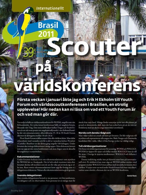 Scouting Spirit nr 1 2011 - Nykterhetsrörelsens Scoutförbund