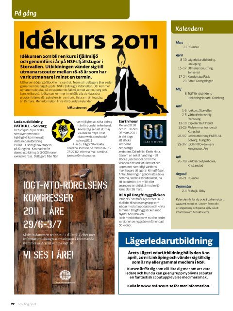 Scouting Spirit nr 1 2011 - Nykterhetsrörelsens Scoutförbund