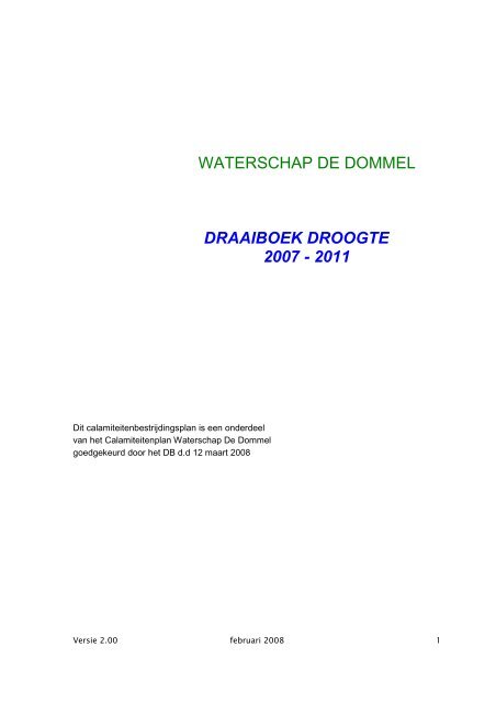 14_d_Draaiboek Droogte 2007-2011.pdf - Gemeente Heusden