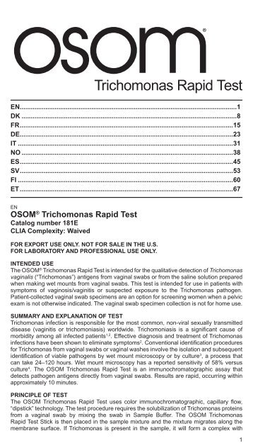 Trichomonas Rapid Test - MD Doctors Direct