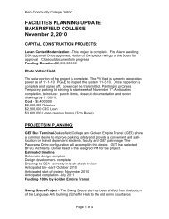 FACILITIES PLANNING UPDATE - Accreditation - Bakersfield College