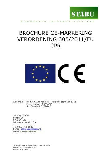 brochure ce-markering verordening 305/2011/eu cpr - Stabu