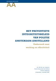 Het preventieve integriteitsbeleid van politie amsterdam-amstelland