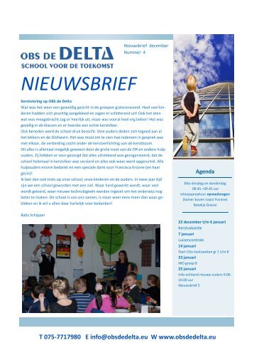 Nieuwsbrief 4 - OBS De Delta