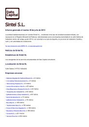 Sintel SL, España - datocapital.com