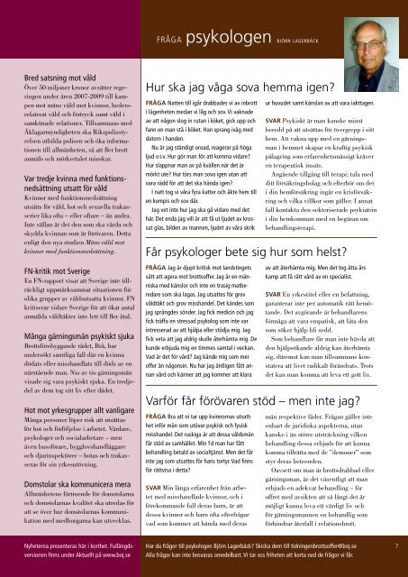 Läs tidning nummer 4 2007 här. - Tidningen Brottsoffer