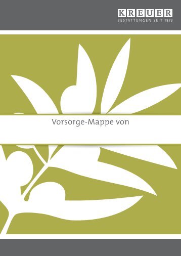 Vorsorgemappe - KREUER Bestattungen Hilden