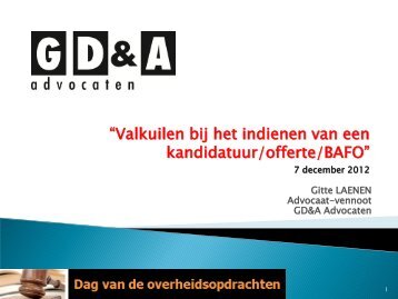 valkuilen bij het indienen van een offerte - Mr. Gitte - GD&A-advocaten