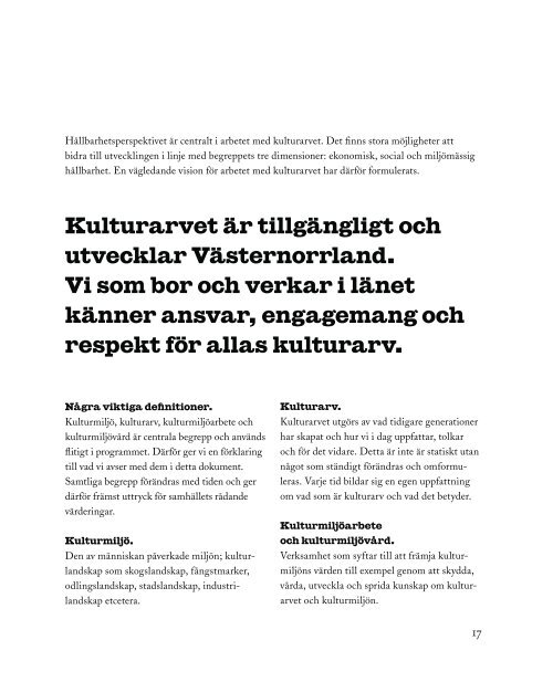 Strategiskt kulturarvs- program för Västernorrland. 2012 – 2015.