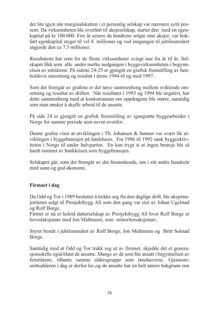 th. johansen & sønner i 100 år