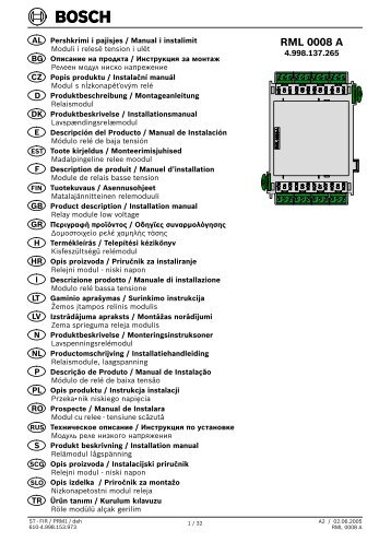 RML 0008 A - Leaflet in +++ FERTIGE IHs +++ - Bosch