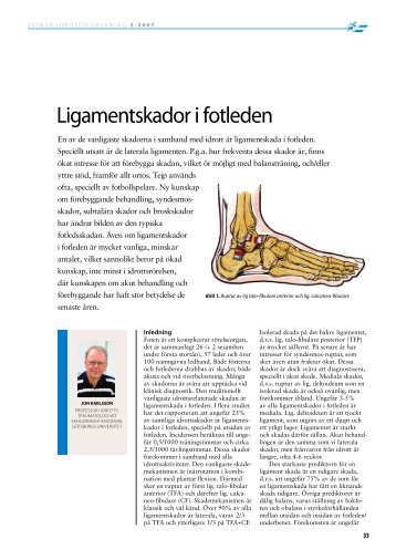 Ligamentskador i fotleden (2007) - GIH