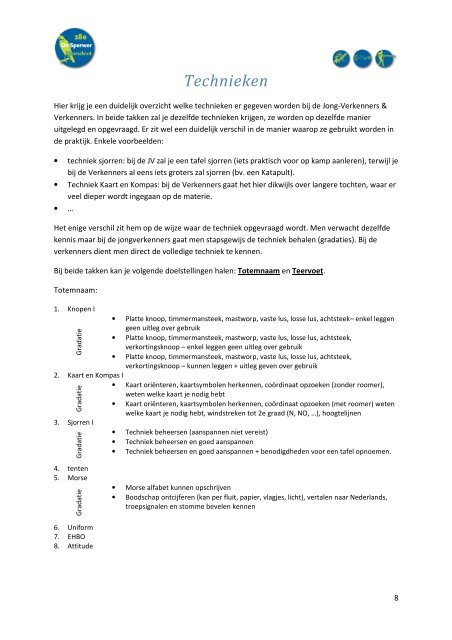 Techniekenbundel jongverkenners & verkenners - Scouts Waarschoot