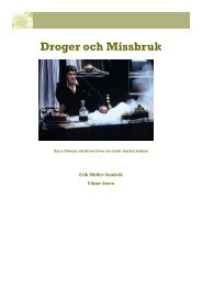 Droger och Missbruk - Svenska och samhällsvetenskapliga ämnen