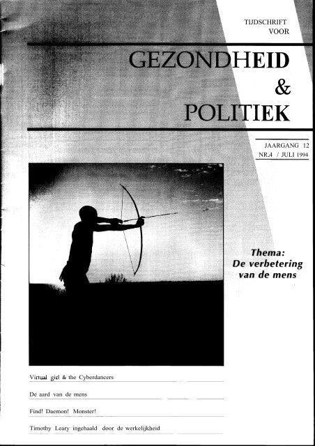 Tijdschrift Gezondheid en Politiek jaargang 1994 nr 4