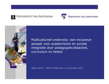 Multicultureel onderwijs: een inclusieve aanpak voor ... - Echo