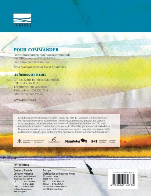 Catalogue 2011 - Les Éditions des Plaines