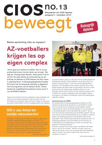 Nieuwsbrief CIOS 13 - ROC Nova College